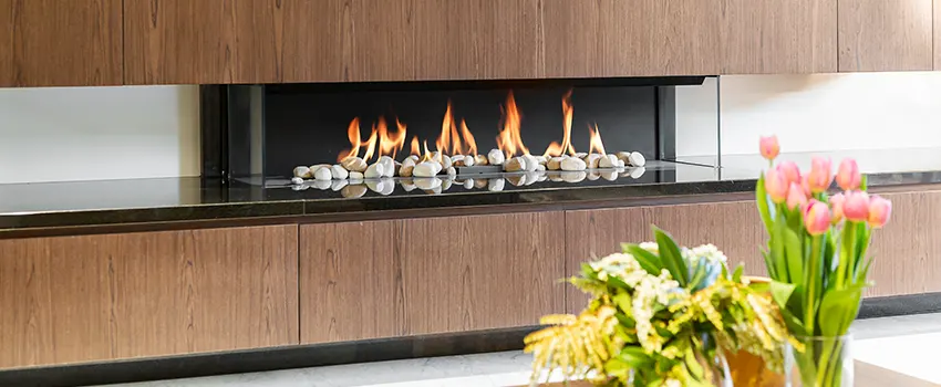Double-height Fireplace Design Refurbishment in Winter Gardens, California